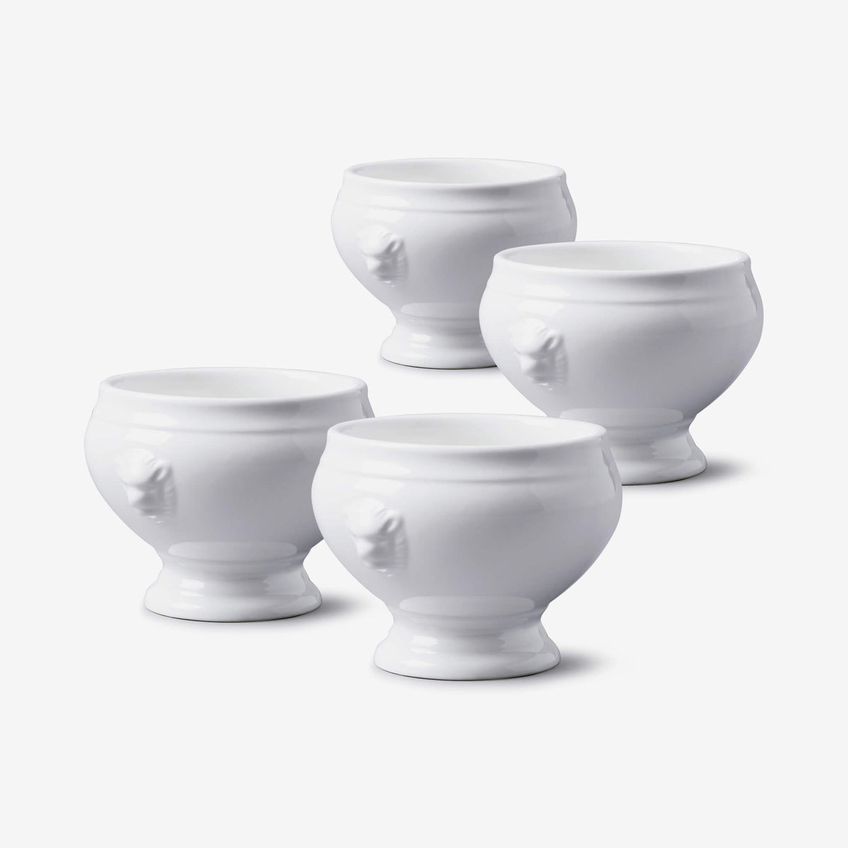 Porcelain Lion Head Soup Bowl Sets