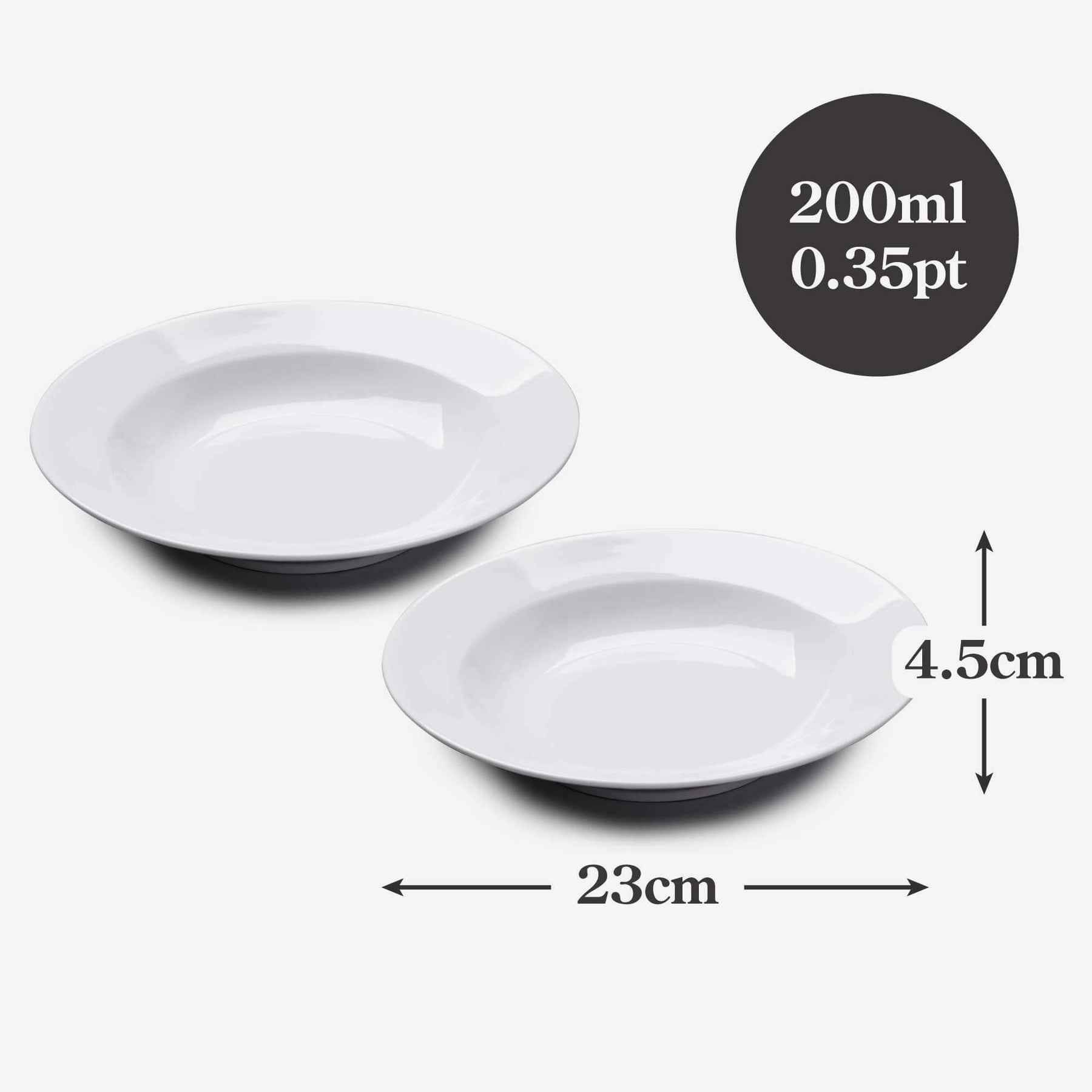 Porcelain Wide Rim Pasta/Soup Bowl Sets