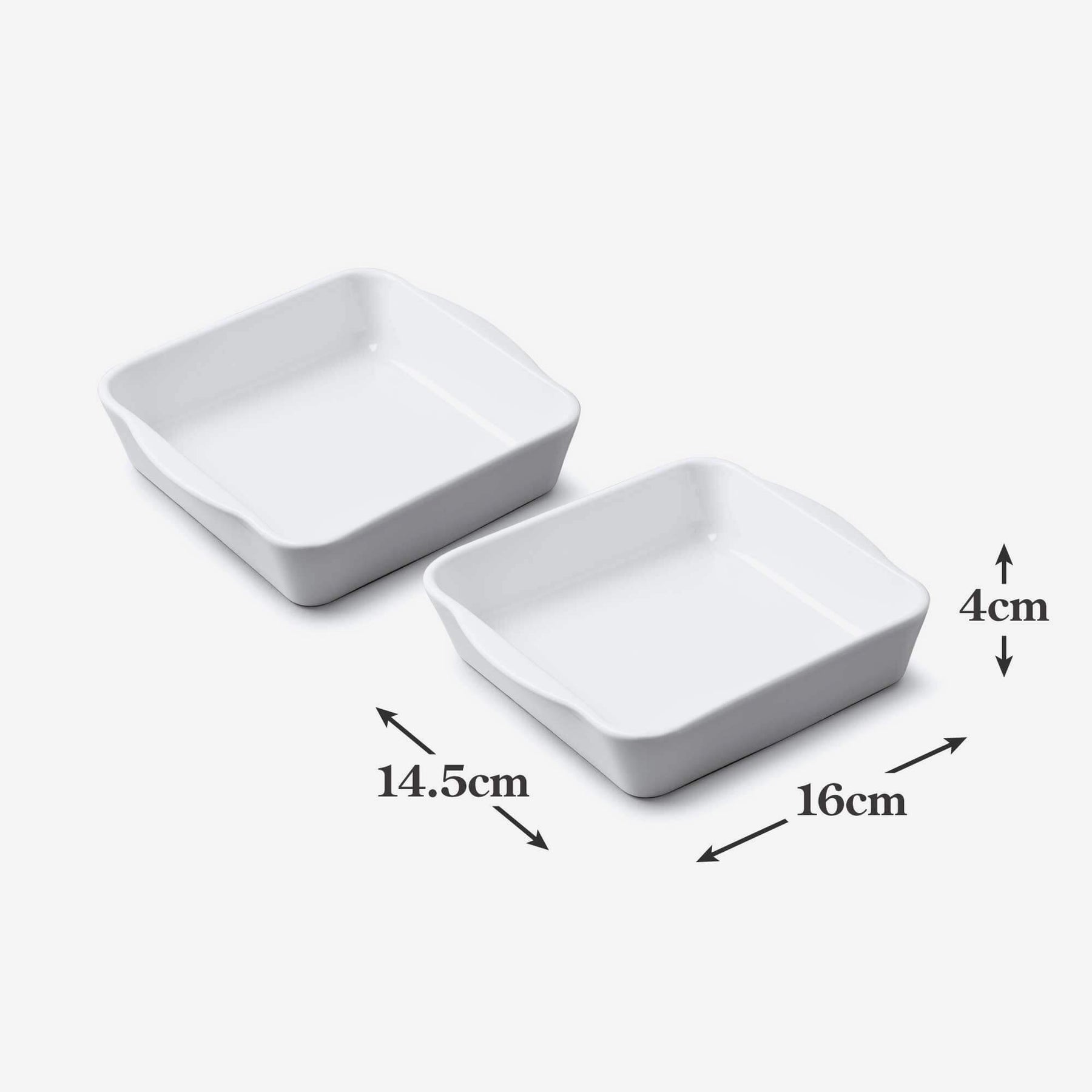 Porcelain Square Baker, Set of 2