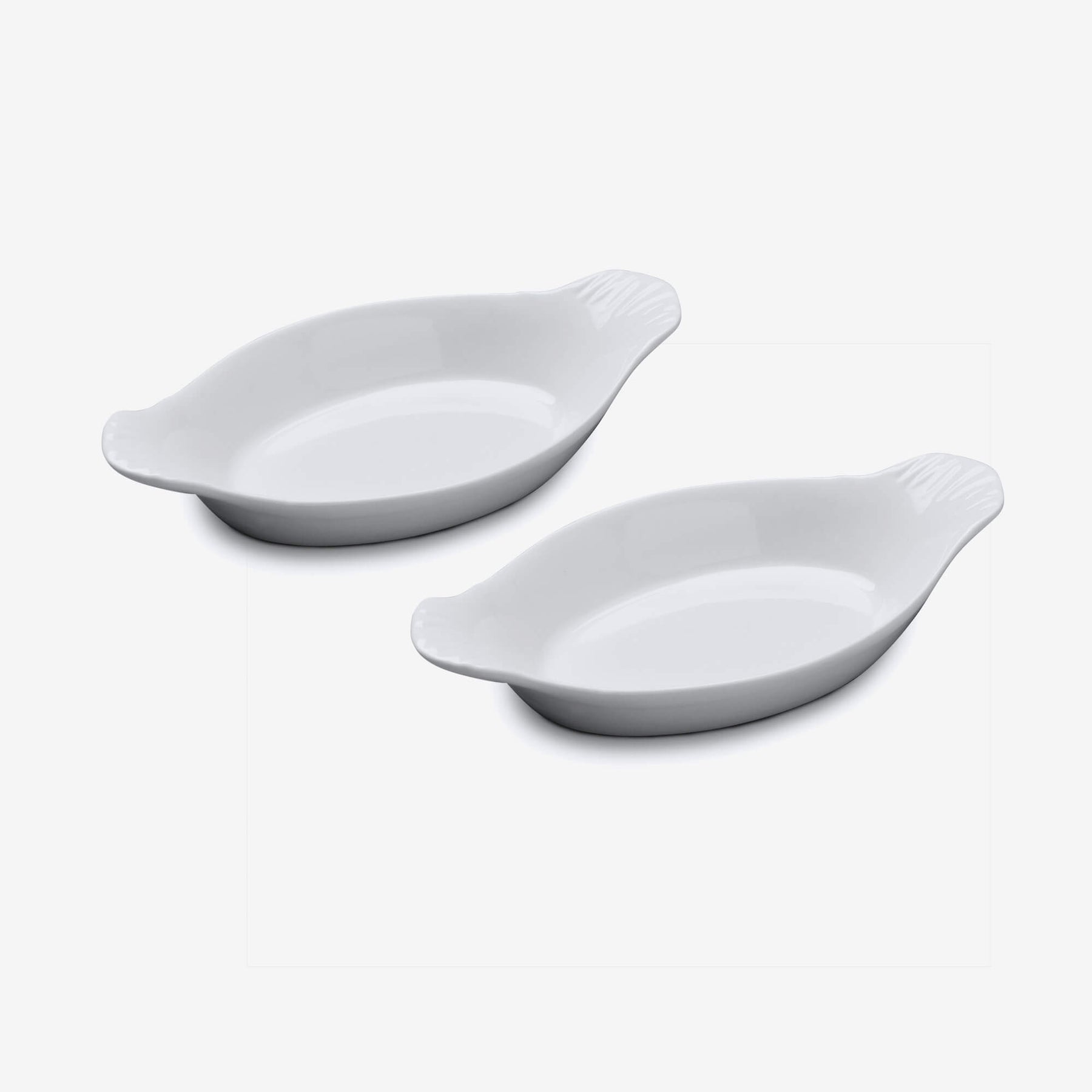 Porcelain Traditional Gratin Dish (21cm), Set of 2