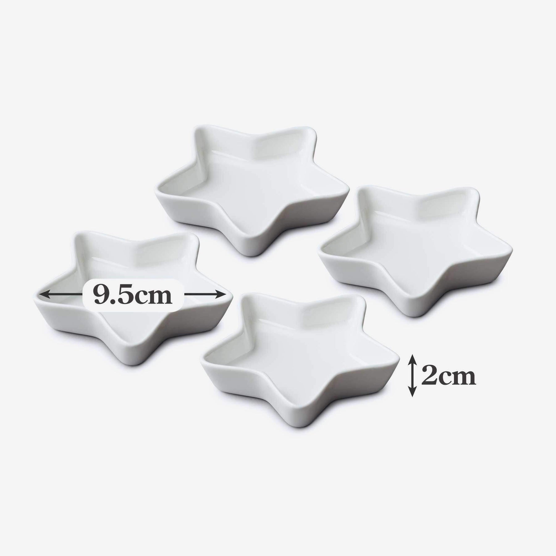 Porcelain Mini Star Dish, Set of 4