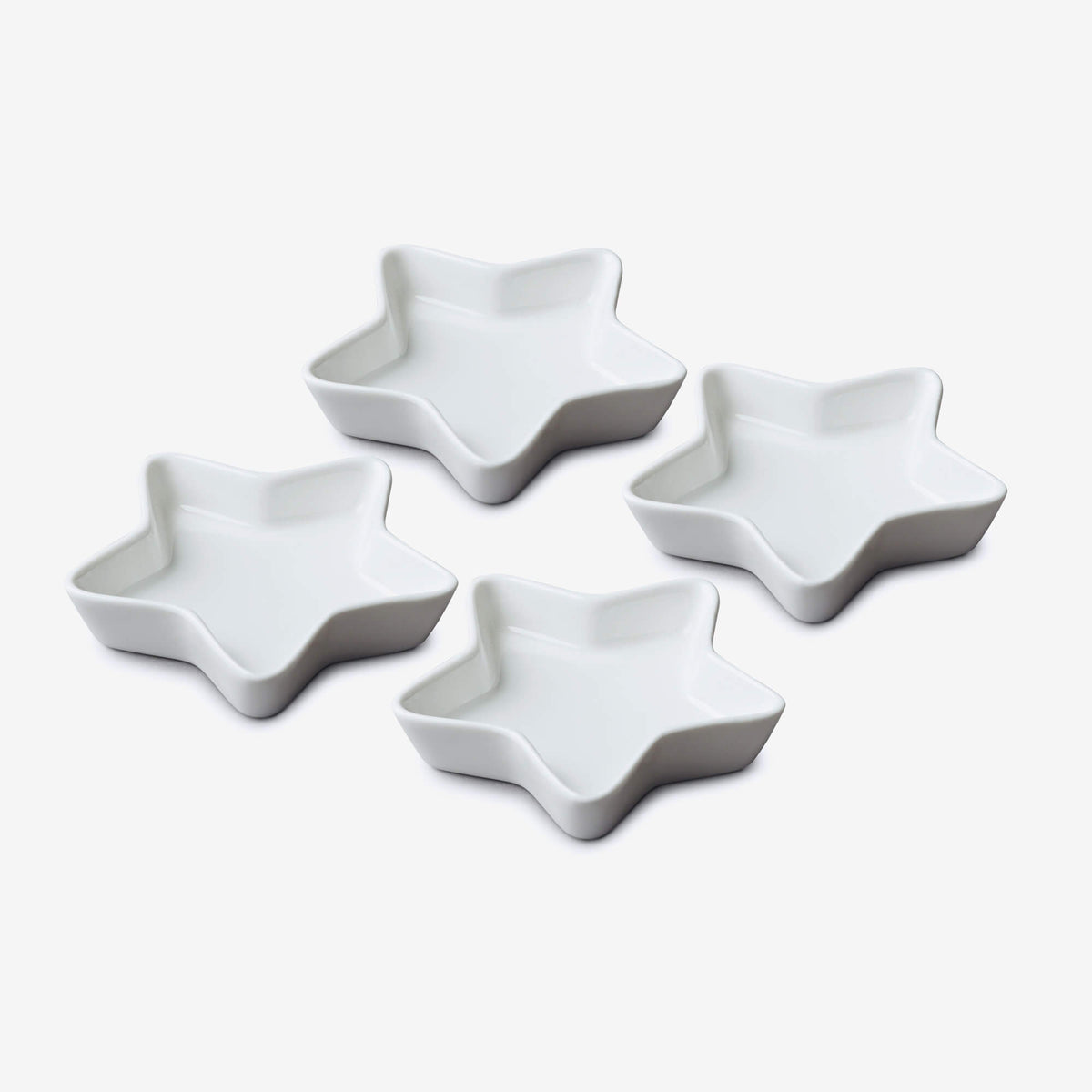 Porcelain Mini Star Dish, Set of 4