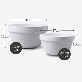 Porcelain Pudding Bowl, Set of 2