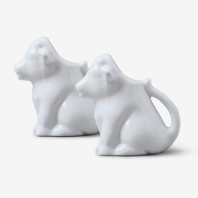 Porcelain Cow Milk Creamer Jug, Set of 2