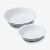 Porcelain Round Straight Edge Pie Dish, Set of 2