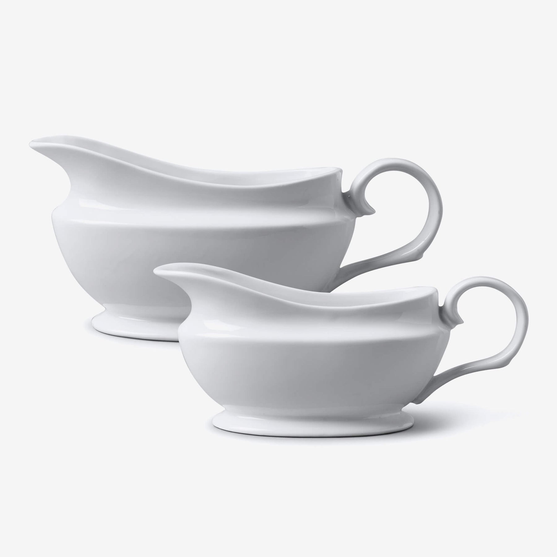 Porcelain Gravy & Sauce Boat, Set of 2