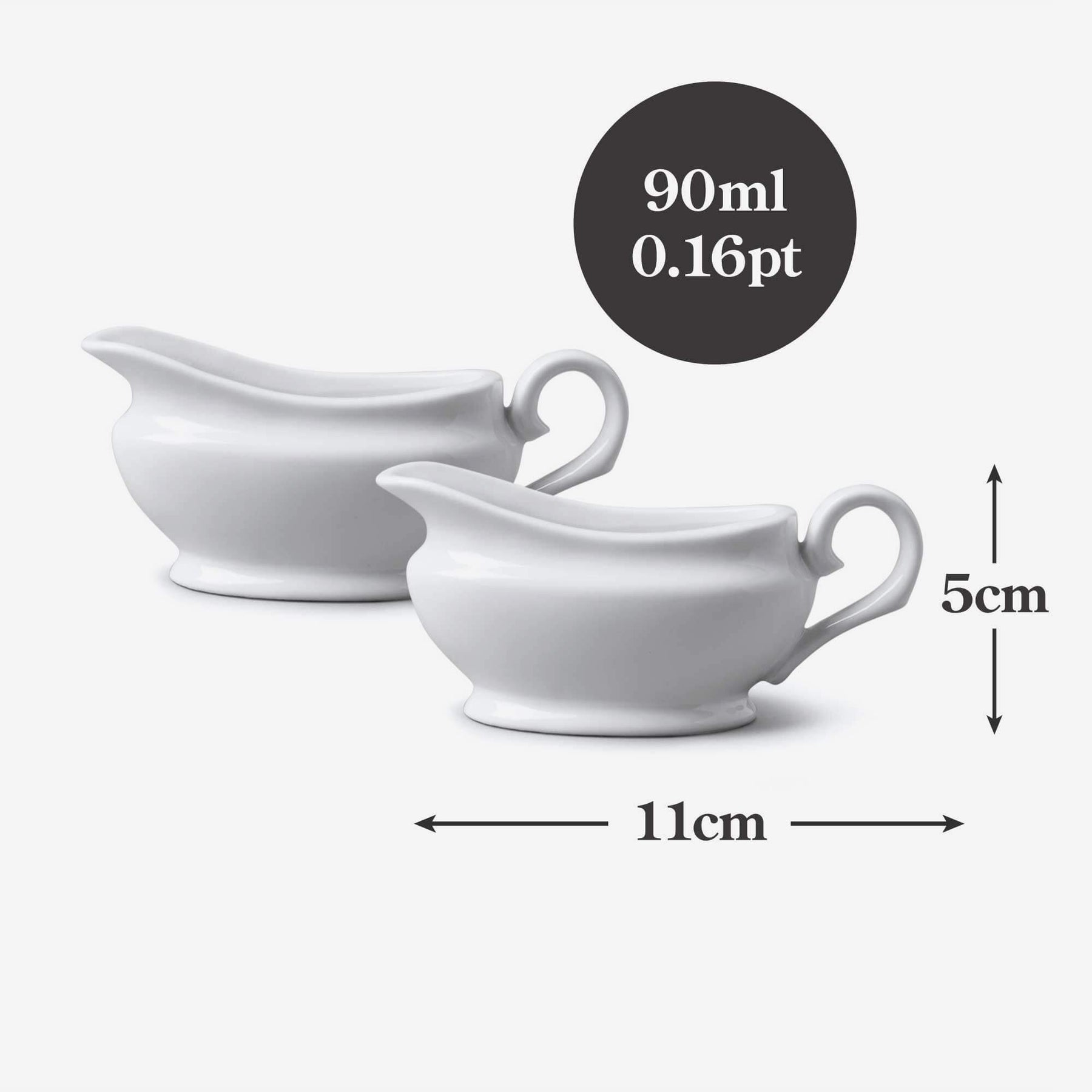 Porcelain Sauce Boat, Set of 2