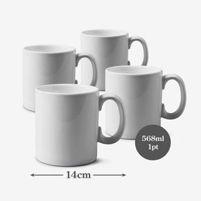 Porcelain Original Mug, 1 Pint, Set of 4