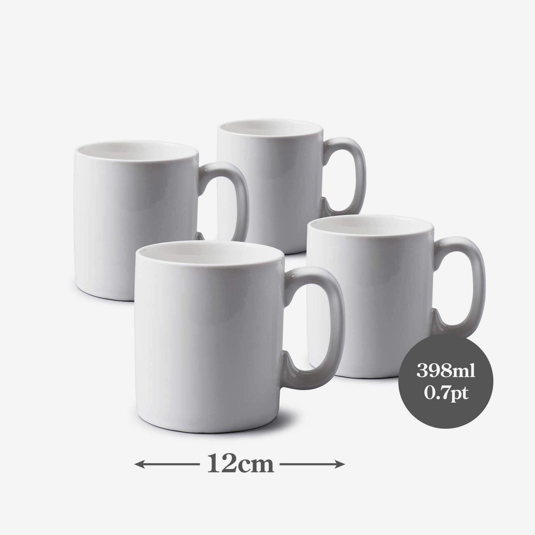 Porcelain Original Mug, 0.7 Pint, Set of 4