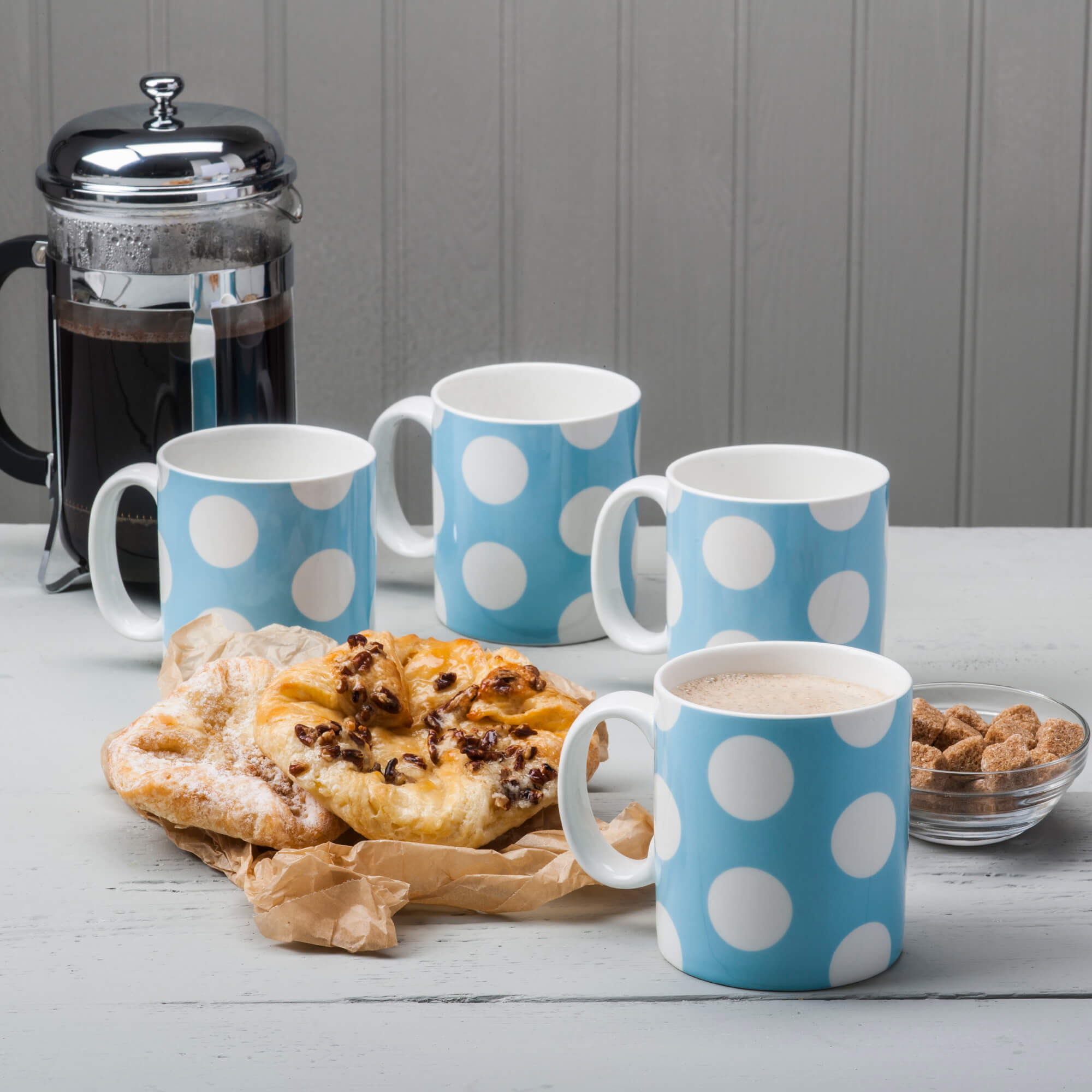 Wm bartleet set of 4 large mugs