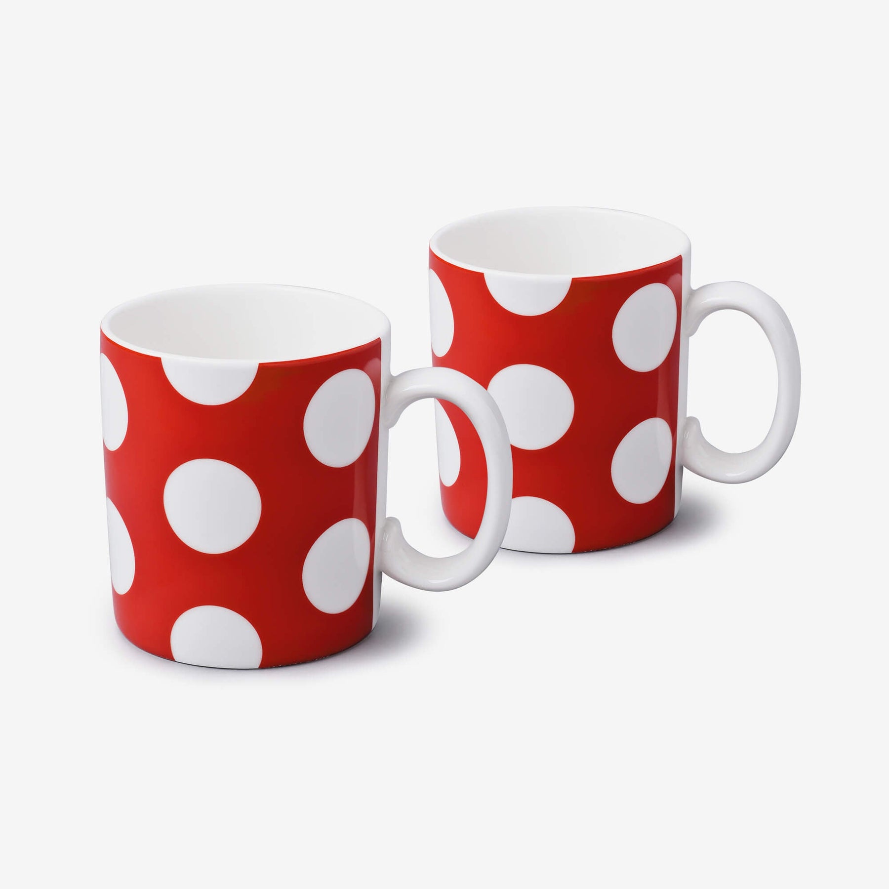Porcelain Spotty Mug, 1 Pint, Set of 2