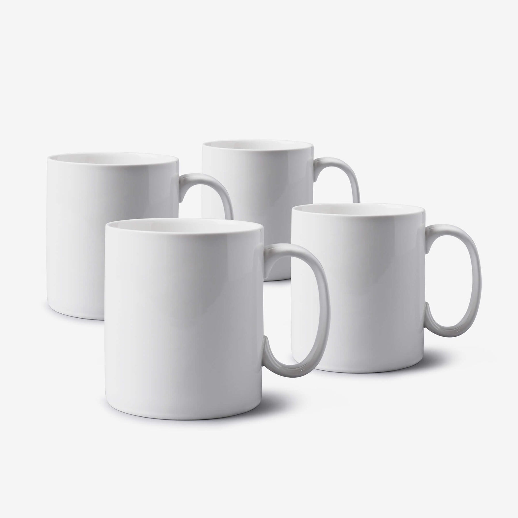 Porcelain Extra Large Mug, 1.2 Pint, Set of 4