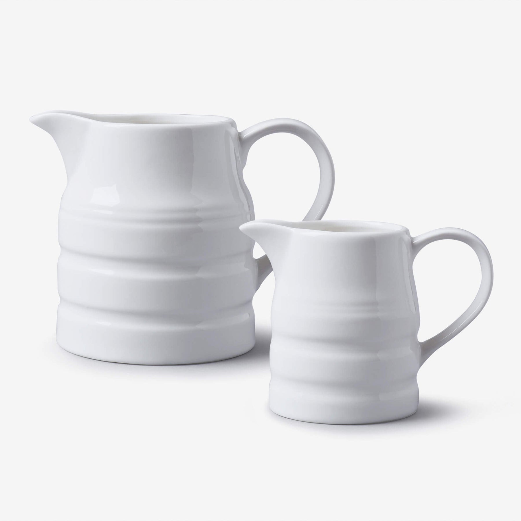 Porcelain Traditional Churn Jug, Set of 2
