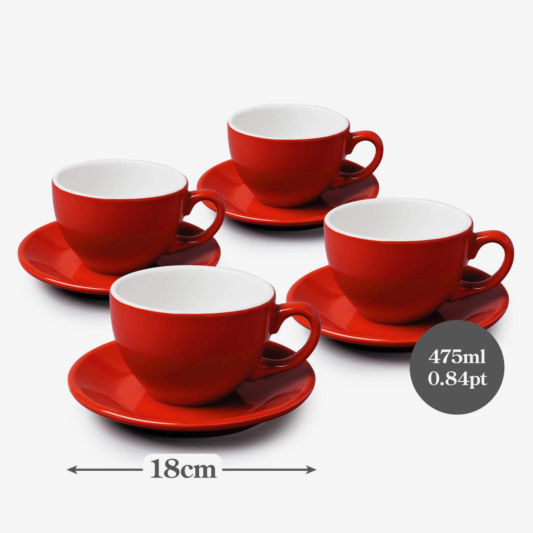 Porcelain Large Cup & Saucer, Sets