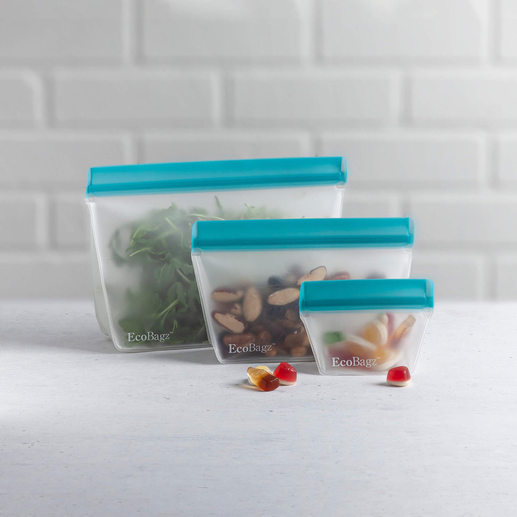 EcoBagz™ Reusable Food Storage Bags Starter Pack, Set of 3