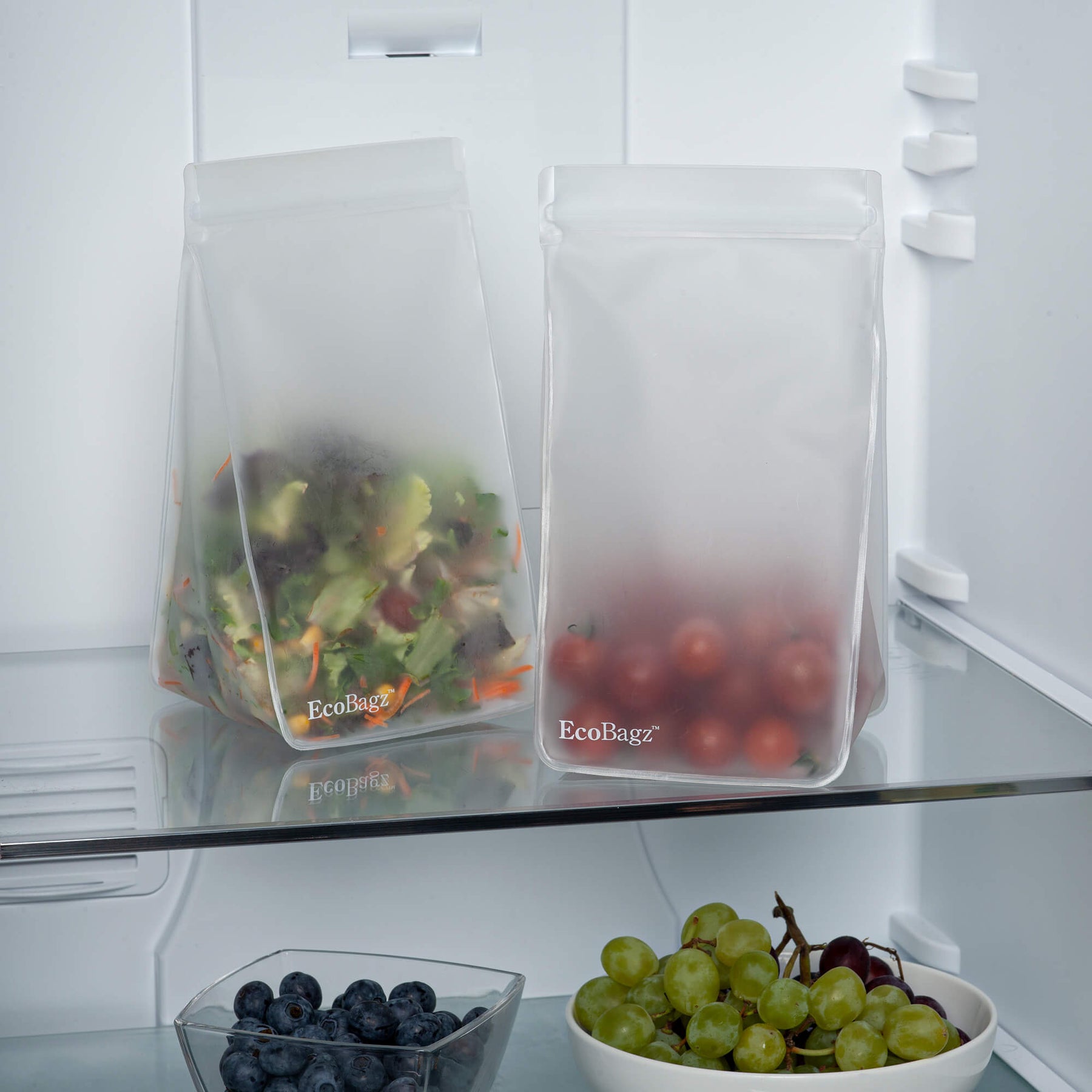EcoBagz™ Reusable Food Storage Bags, Tall, 1.5L, Set of 2