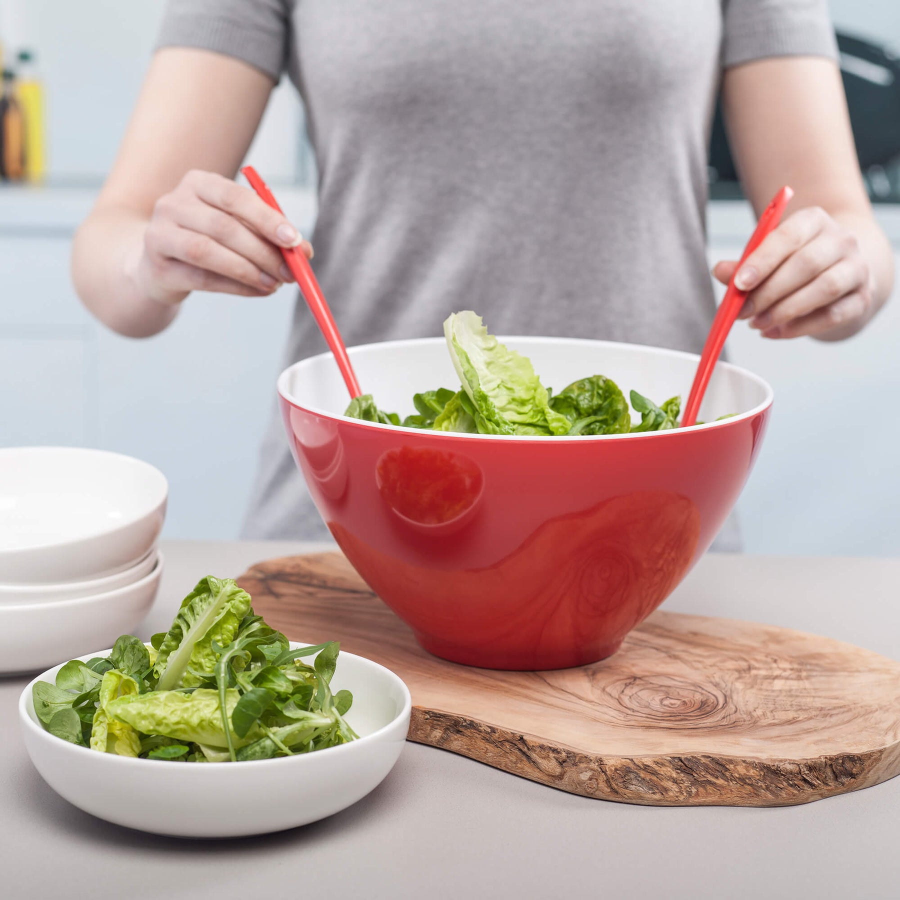 Melamine Salad Bowl & Servers Set