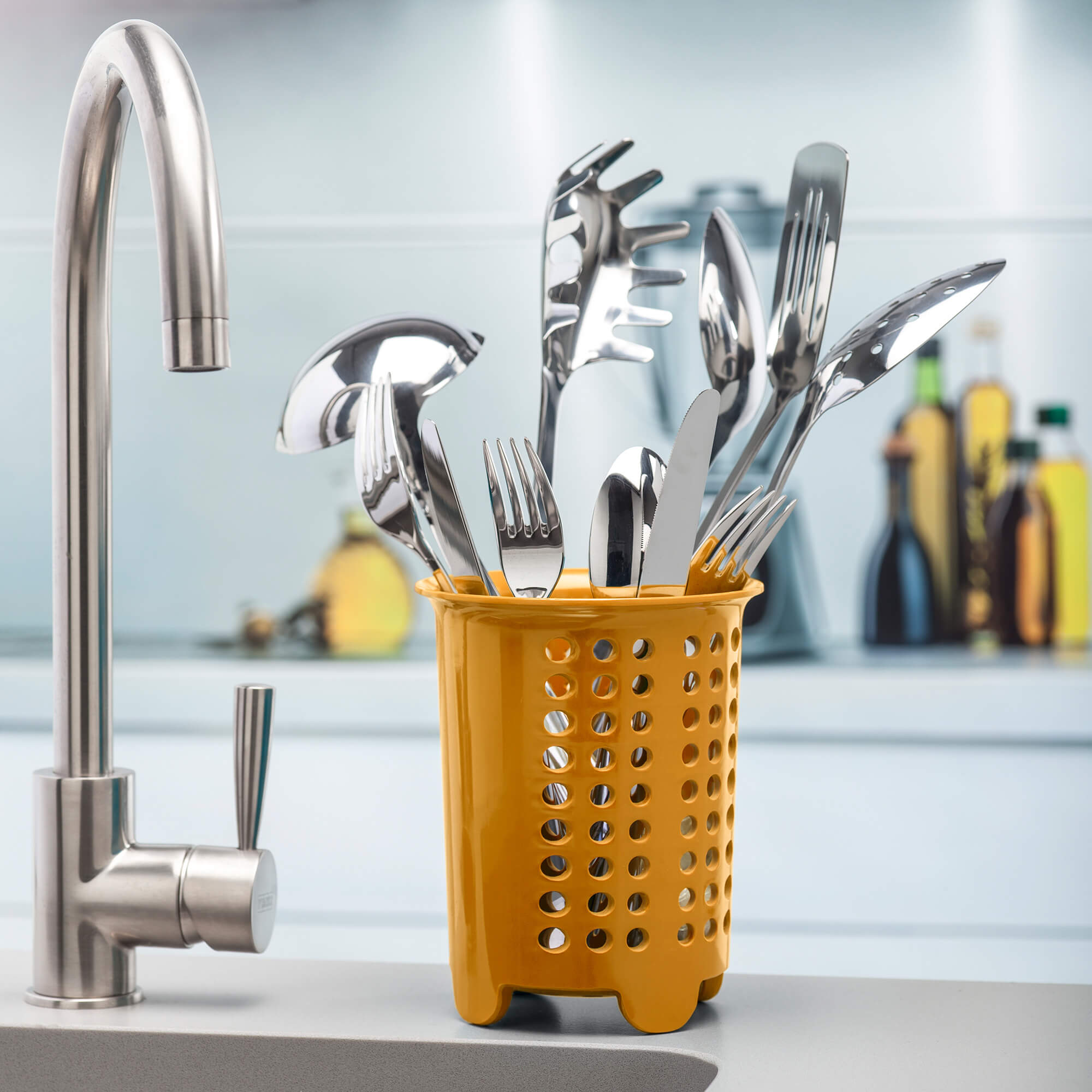 Melamine Cutlery Drainer/Utensil Pot