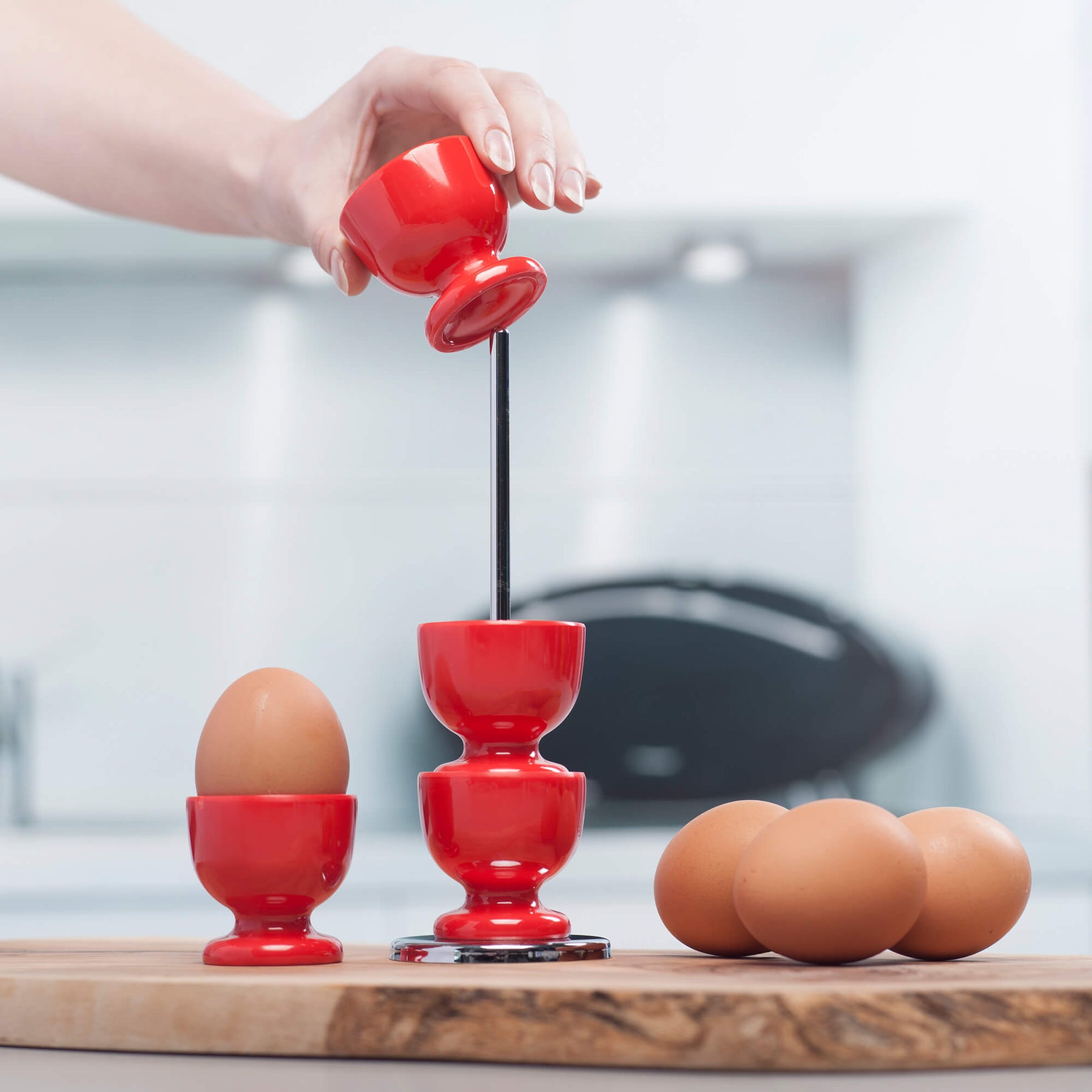 Stack and Store™ Egg Cup Set with Stand, Gift Boxed