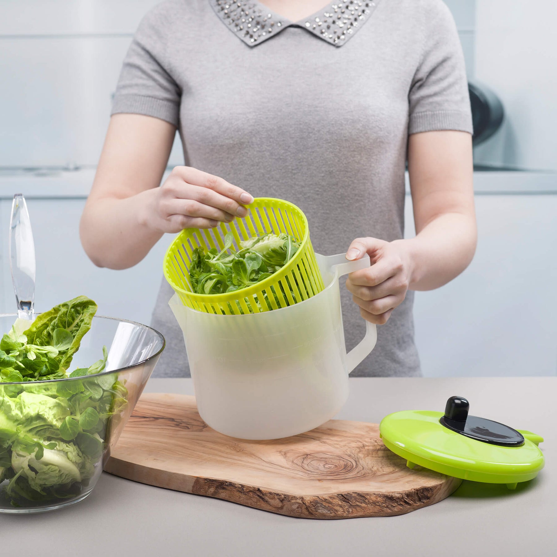 Salad Spinner with Microwavable Jug