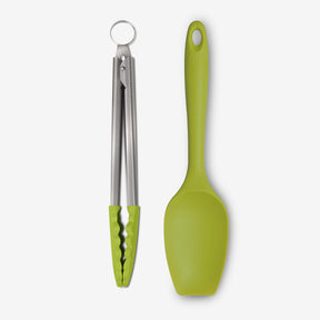 Silicone Kitchen Tongs & Spatula Spoon Set