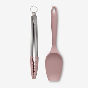 Silicone Kitchen Tongs & Spatula Spoon Set
