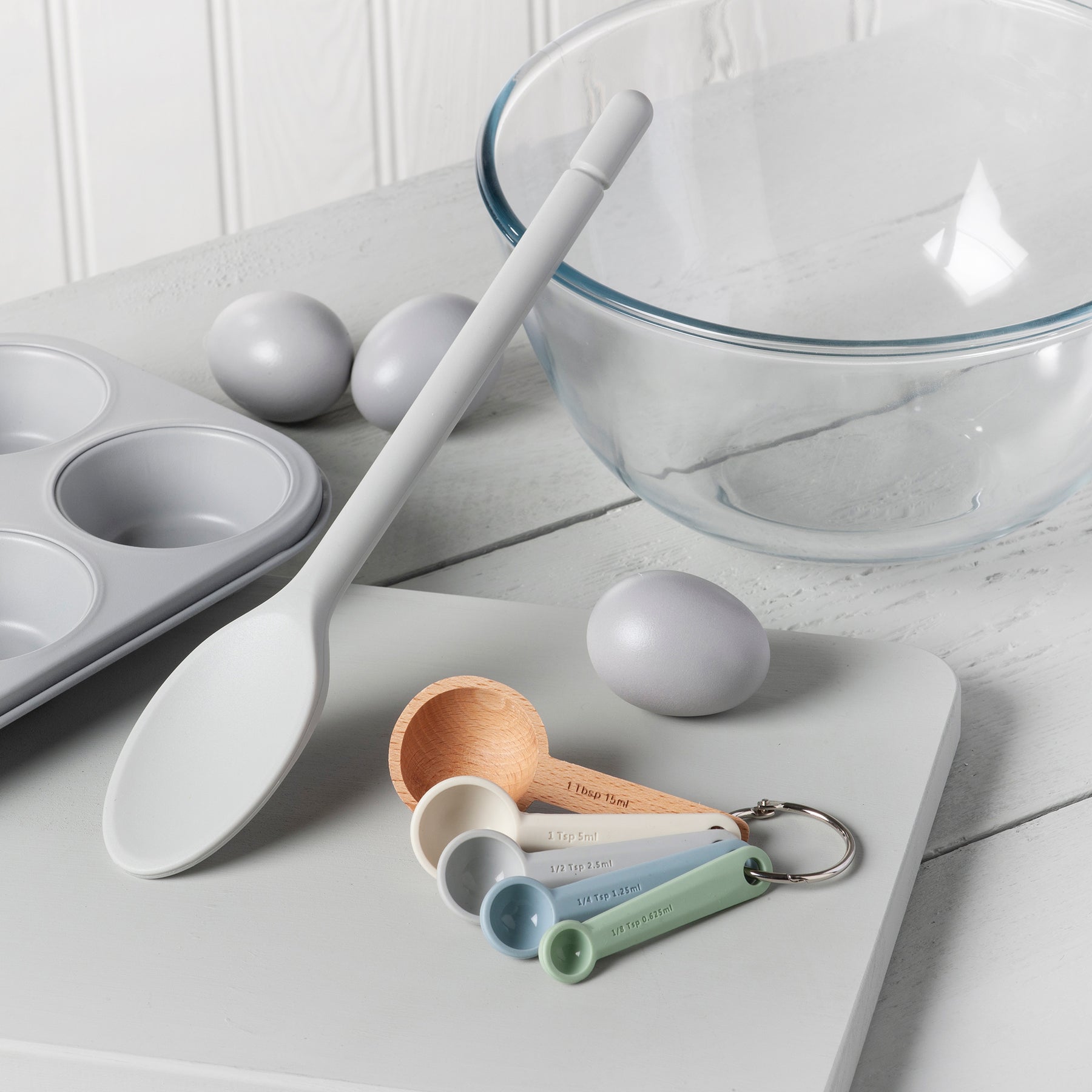 Silicone Measuring Spoons & Traditional Spoon Baking Set