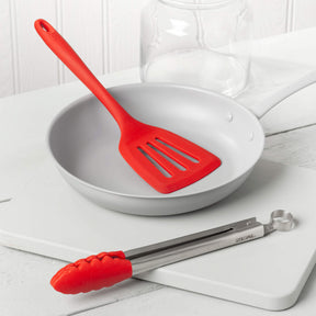 Silicone Kitchen Tongs & Slotted Turner Set