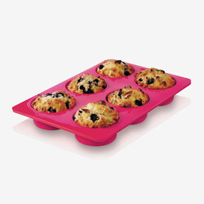 Silicone Large Muffin Mould, 6 Cup
