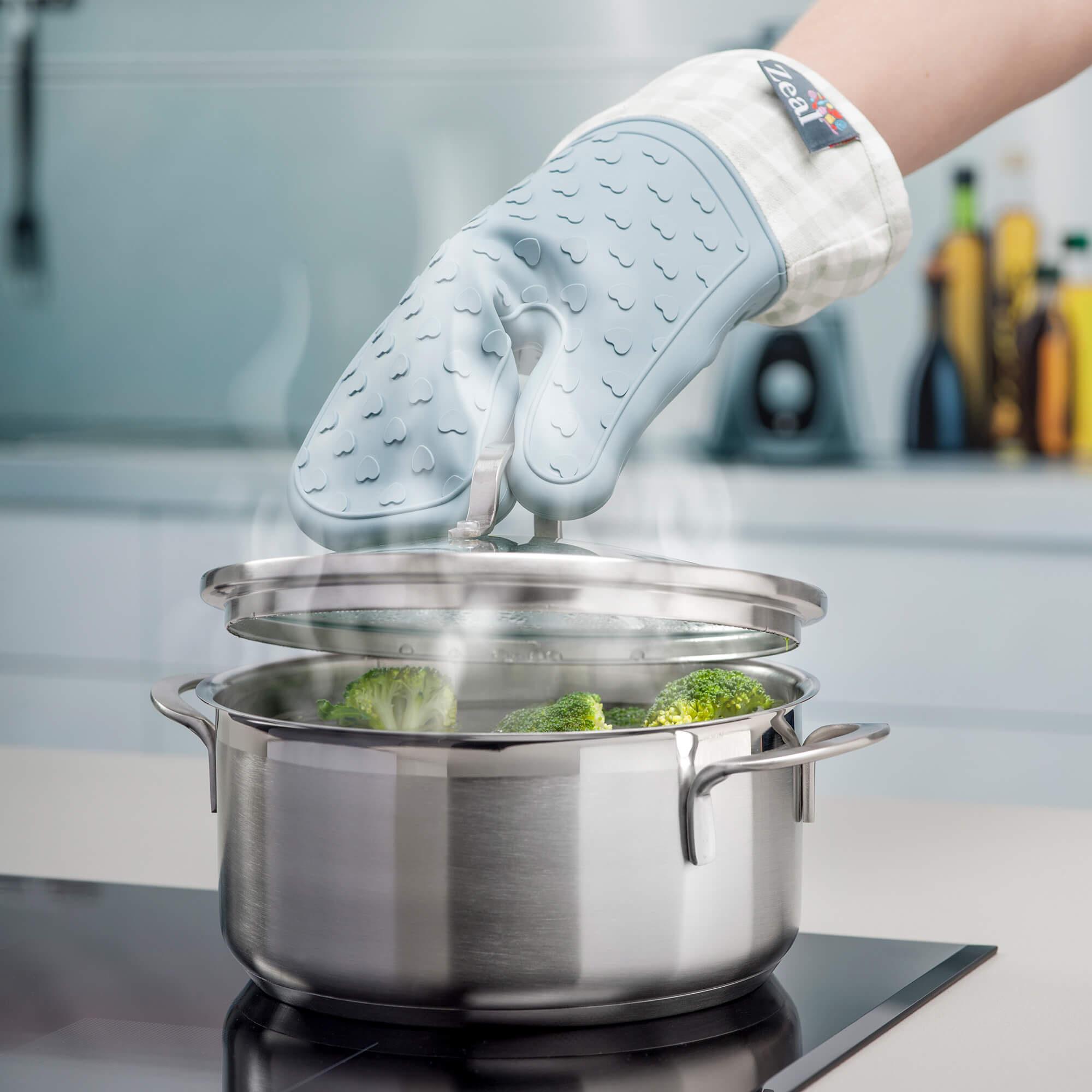Zeal Silicone Single Oven Glove, Gingham